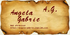 Angela Gabrić vizit kartica